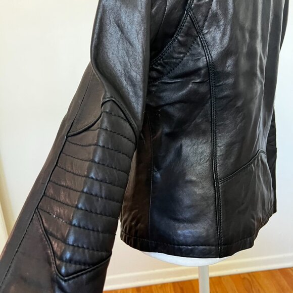 Michael Kors Black Leather Moto Jacket Soft Grunge Hot Girl Elevated - Picture 8 of 16